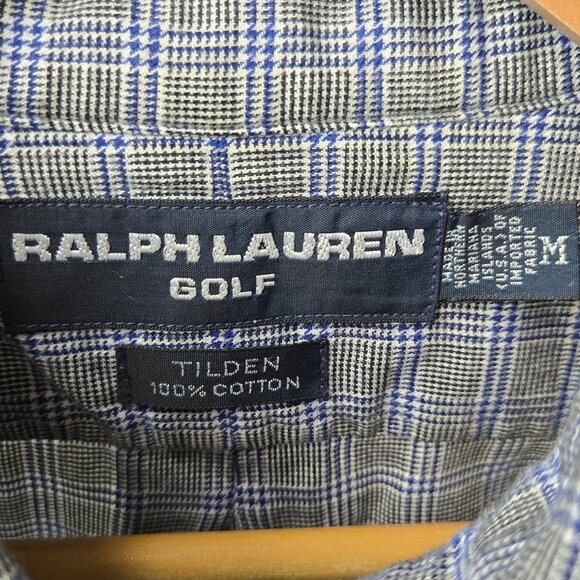 Ralph Lauren Golf Glen Check Button Down Shirt Men's Tattersall Plaid Preppy M - Picture 6 of 6